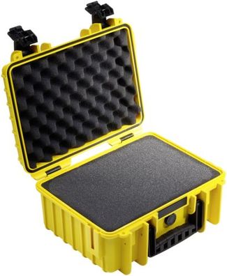 B&W Outdoor Case Type 3000 gelb mit Schaumstoff Inlay