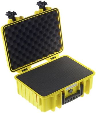 B&W Outdoor Case Type 4000 gelb mit Schaumstoff Inlay