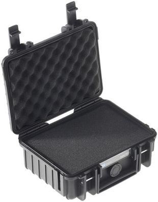 B&W Outdoor Case Type 500 schwarz mit Schaumstoff Inlay