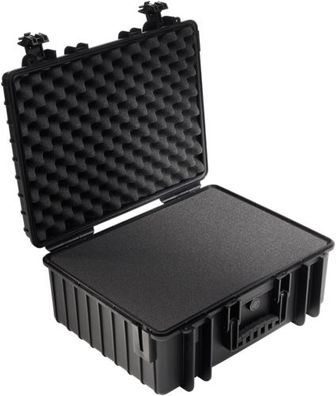 B&W Outdoor Case Type 6000 schwarz mit Schaumstoff Inlay