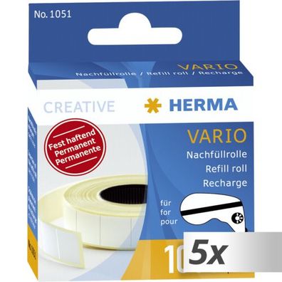 5x1 Herma Hermafix Nachfüllrolle für Vario Klebespender 1051