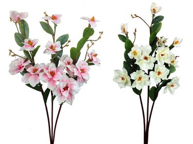 Magnolie 105 cm XXL Seidenblumen Kunstblumen Magnolien Blumenstrauß wie echt