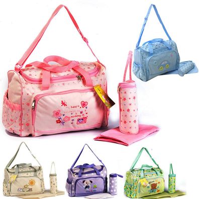 3 tlg Baby Wickeltasche Pflegetasche Windeltasche Babytasche Farbauswahl