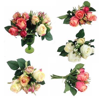 Rosen Bund 30 cm Kunstblumen Rose Blumen Blumenstrauß Seidenblumen Hochzeit