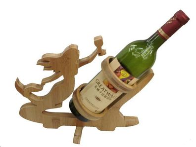 Design Frau Weinflaschenhalter Weinständer Flaschenständer Holz Weinhalter