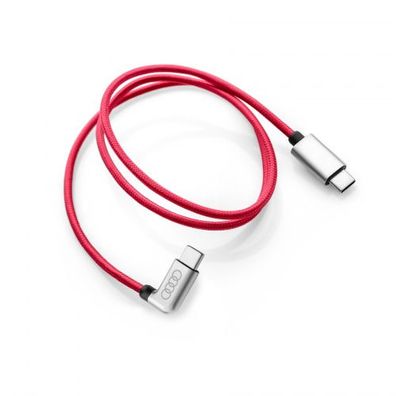 Original Audi Ladekabel USB-C auf USB-C Kabel gewinkelt rot 8S0051435L