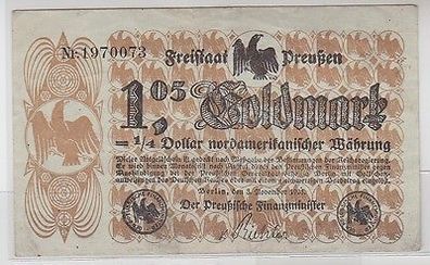 Wertbeständiges Notgeld 1,05 Goldmark Freistaat Preußen 3.11.1923