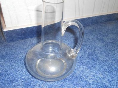 wunderschöne Vase - mit Henkel - Glas durchsichtig - seltene Form