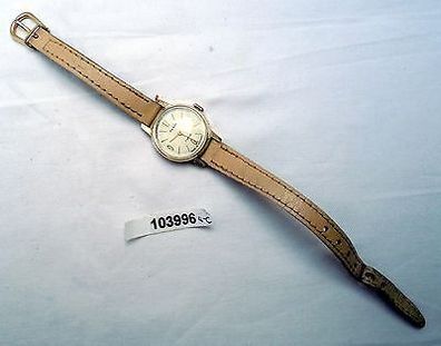 alte Damen Armbanduhr Marke Ruhla mit Lederarmband
