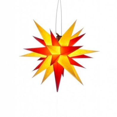Herrnhuter Stern für Innen, Gelb-Rot 13 cm
