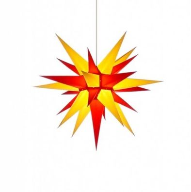Herrnhuter Stern für Innen, Gelb-Rot 60 cm