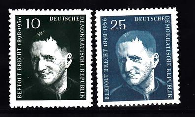 1957 Bertholt Brecht DDR 593-94, postfrisch