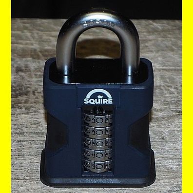 Squire Zahlenschloss SS50 Combi - mit 5 Zahlen - Bügelstärke 10 mm