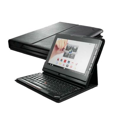 Lenovo ThinkPad Tablet Keyboard Folio Case Schwarz, Tastatur mit TrackPoin, US