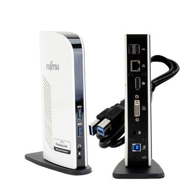 Fujitsu PR08 Port-Replikator 2x USB 3.0, DisplayPort, DVI * Neuware*