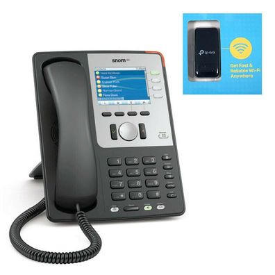 Snom 821 VoIP Telefon, Hochauflösendes TFT Farbdisplay 320 x 240PX, USB-WLAN