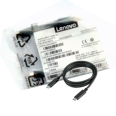 Lenovo 4X90U90619 USB-C Kabel - 1 m, USB-C (M) bis USB-C (M)