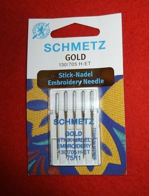 Schmetz Flachkolbennadel Gold Titanium ...