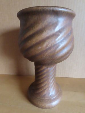 Vase gedrehte Optik oben die Schale / 730-23 ca. 23 cm hoch