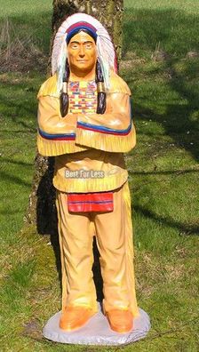 Indianer Country Figur Häuptling Western Dekoration Statue Werbefigur groß