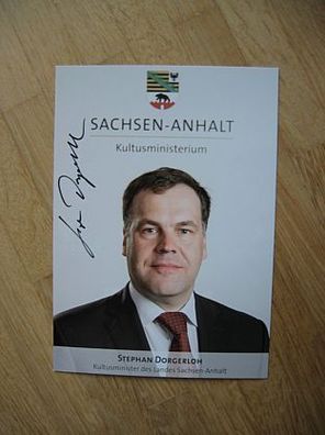 Sachsen-Anhalt Minister Stephan Dorgerloh - handsigniertes Autogramm!!!