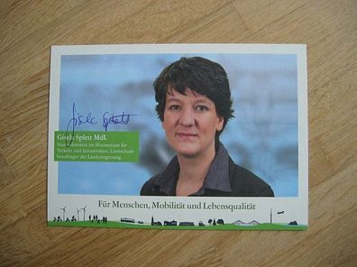 Baden-Württemberg Staatssekretärin Dr. Gisela Splett - handsigniertes Autogramm!!!