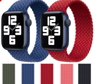 Braided Geflochtenes Solo Loop Sport Armband Uhren für Apple Watch Series SE/6/5/ NEU