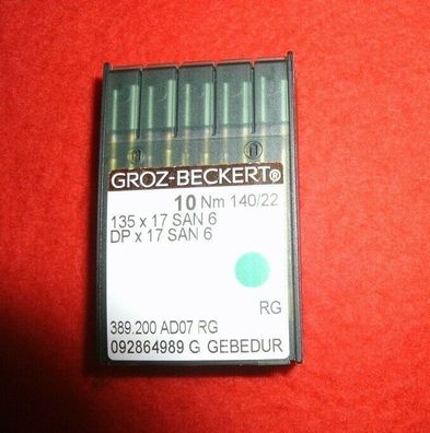 Groz-Beckert Rundkolbennadeln, System 135x17 SAN6, Gebedur