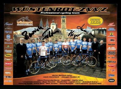 Wüstenrot ZVVZ Autogrammkarte 6x Original Signiert Radfahren # BC G 31190