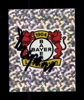 Unbekannt Bayer Leverkusen Topps Sammelbild Original Signiert + A 215895