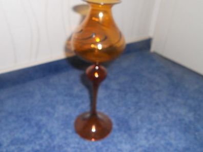 sehr schöne Vase aus Lauscha-- besondere Form-mundgeblasen - 26 cm