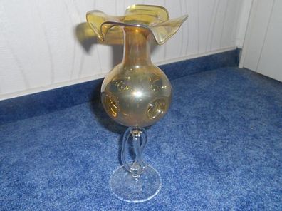 sehr schöne Vase aus Lauscha-- besondere Form-mundgeblasen - 22,5cm