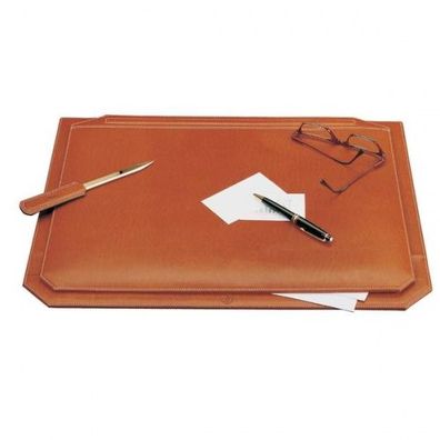 Schreibtischauflage Leder Cognac