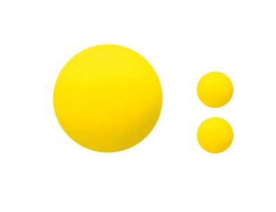 Handmassageball Gymnastikball &Oslash; 220 mm Schaumstoff gelb
