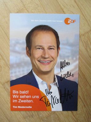 ZDF Fernsehmoderator Tim Niedernolte - handsigniertes Autogramm!!