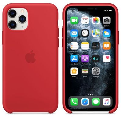 Original Apple iPhone 11 Pro Silikon Case MWYH2ZM/ A Hülle Schutzhülle (Product) RED