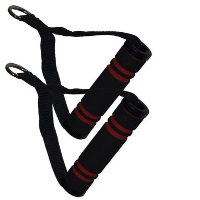 1 Paar Einhand Kabelzug Griffe / Trainings Griff / Latzug Einhandgriff schwarz/ rot