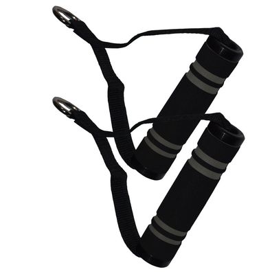 1 Paar Einhand Kabelzug Griffe / Trainings Griff / Latzug Einhandgriff schwarz/ grau