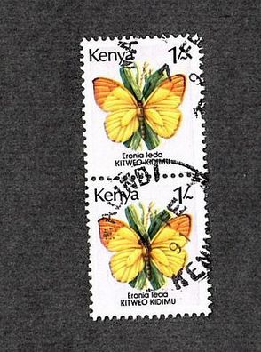 Motiv - Kenia--Schmetterling - Eronia leda (senkrechtes Paar) - gestempelt
