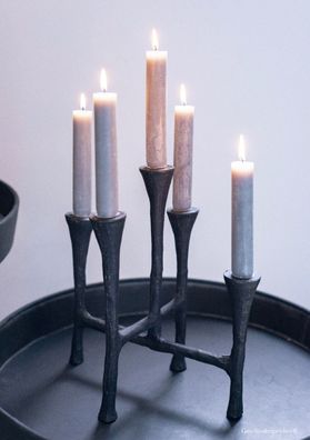 4 Kerzen im Set Tafelkerzen Rustic Matt 14 Stunden Ø2,5 H 25cm Auswahl 8 Farben