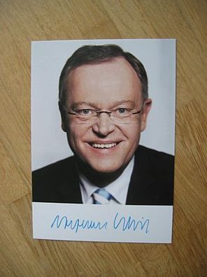 Niedersachsen Ministerpräsident SPD Stephan Weil - handsigniertes Autogramm!!!