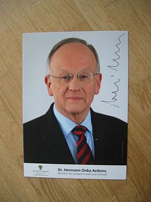 Sachsen-Anhalt Minister Dr. Hermann Onko Aeikens - handsigniertes Autogramm!!!