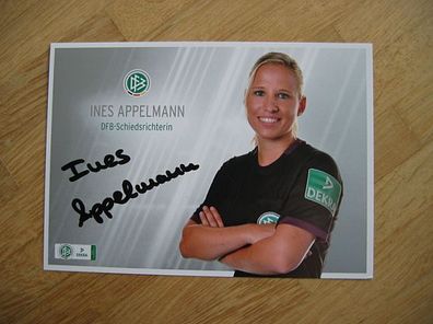 DFB Bundesligaschiedsrichterin Ines Appelmann - handsigniertes Autogramm!!!