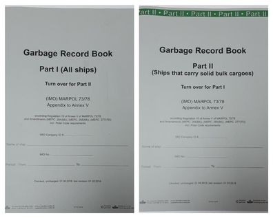 Garbage Record Book Part I und II