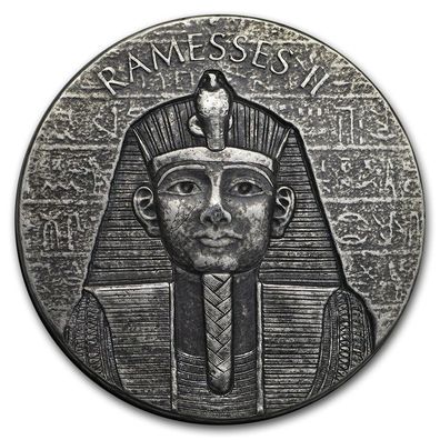 2 oz 1000 Francs Republic of Chad Agyptische Relikte Ramses II 999 Silbermünze