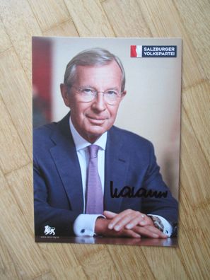 Österreich Landeshauptmann von Salzburg Dr. Wilfried Haslauer - handsign. Autogramm!
