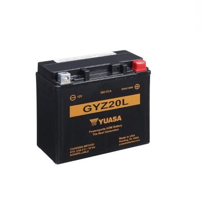 YUASA GYZ20L12V22,1Ah A250 Motorradbatterie High Performance Hochwertig