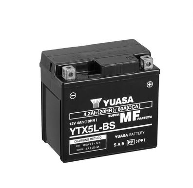 YUASA YTX5L-BS 12V/4,2Ah A80 CCA Motorradbatterie AGM SOFORT einsatzbereit