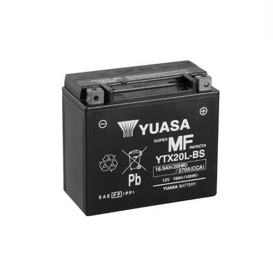 YUASA YTX20L-BS 12V/18,9Ah A270 CCA Motorradbatterie AGM SOFORT einsatzbereit