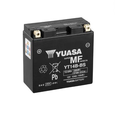 YUASA YT14B-BS 12V/12,6Ah A210 CCA Motorradbatterie AGM SOFORT einsatzbereit